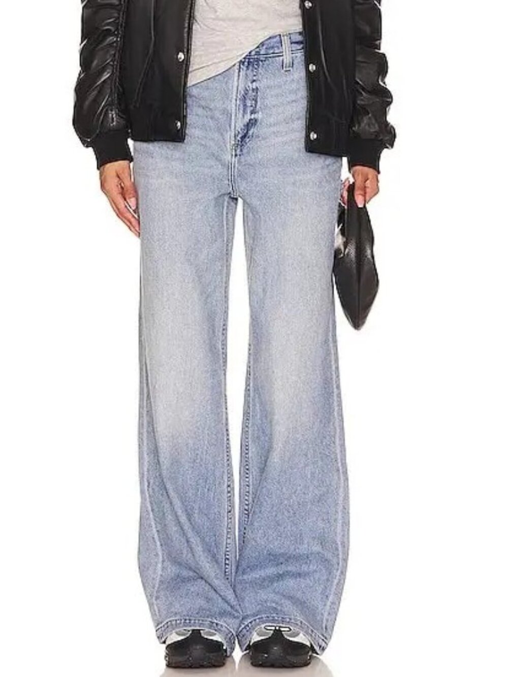 Pistola Milo Workwear High Rise Ultra Wide Leg Puddle Jean Inseam 30" Size 28